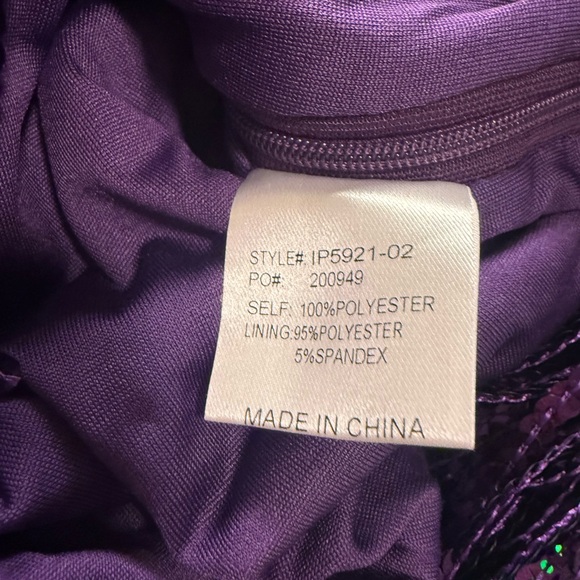 💜💛💚 Hausen Sequin Fringe Statement Top – Size Medium 💜💛💚 - Picture 6 of 10